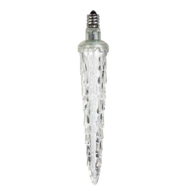 5" Clear and White Dripping LED Icicle Christmas Light Bulb