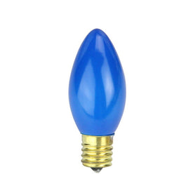 Replacement Opaque Ceramic Blue C9 Christmas Light Bulbs 4-Pack
