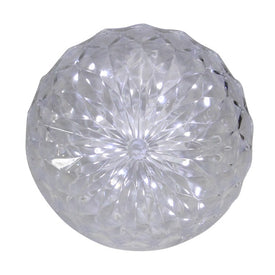 6" Clear Hanging Crystal Sphere LED Lighted Outdoor Christmas Decoration