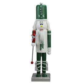 14" Green and White Junior Mints Wooden Christmas Nutcracker Figurine
