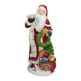 11.5" Santa Claus with Nice and Naughty List Christmas Tabletop Figurine