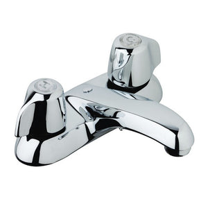 Lavatory Faucet Classics with Chain Stay 4 Inch Spread 2 Acrylic ADA Chrome 1.5 Gallons per Minute