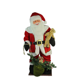 6' Musical Santa Claus with Gift Bag LED Lighted Christmas Inflatable Figurine
