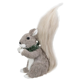 12" Standing Squirrel with Neck Wreath Christmas Figurine