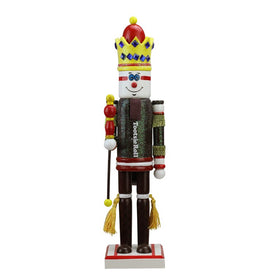 14" Brown and Red Tootsie Roll King Christmas Nutcracker Figurine