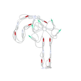 12" Candy Cane Battery-Operated LED Lighted Window Silhouette Christmas Decoration