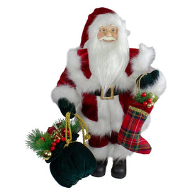 18" Standing Santa Christmas Figurine with Presents