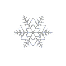 16" White Snowflake Lighted Window Silhouette Christmas Decoration
