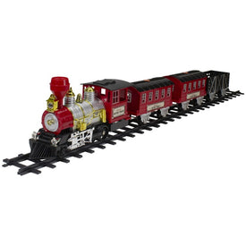 24-Piece Battery-Operated Lighted and Animated Christmas Train Set with Sound