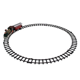 8-Piece Red Battery-Operated and Green Animated Classic Train Set with Sound