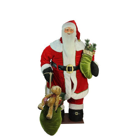 5' Red Animated Musical Inflatable Santa Claus Christmas Figurine