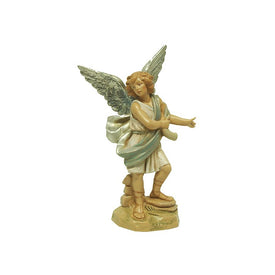 5.75" Blue and Cream White Handpainted Raphael Angel Nativity Figurine