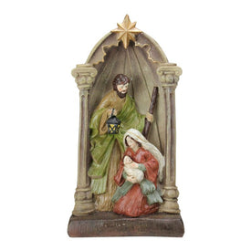 14.5" Holy Family and Angel Figurines Christmas Nativity Statue Decoration