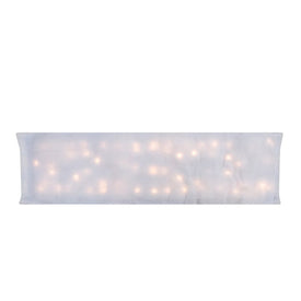 42" Battery-Operated LED Lighted Christmas Snow Blanket with Warm White Lights
