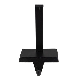 6.75" Matte Black Stocking Holder with Ornament Hanger