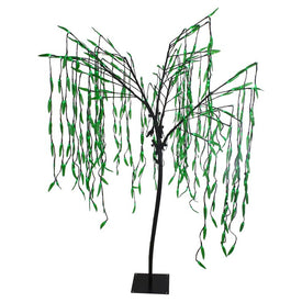 6' Willow Tree LED Lighted Outdoor Christmas Decoration with Green Lights