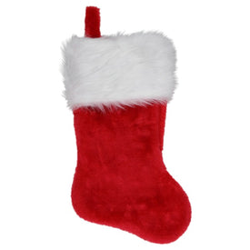 20" Traditional Red with White Cuff Hanging Christmas Stocking