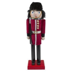 14" Red and Black Royal Guard Christmas Nutcracker Soldier with Rifle