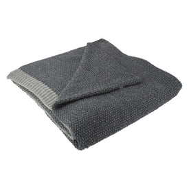 50" x 60" Gray Knit Rectangular Throw Blanket