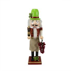 14" Green and Red Wine with Grapes Christmas Nutcracker