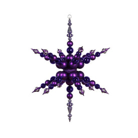 43" Purple Commercial-Grade 3-D Snowflake Shatterproof Christmas Ornament