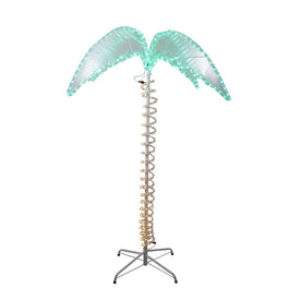 4.5' Green and Tan Palm Tree LED Rope Light Outdoor Decoration
