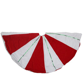 48" Red and White Peppermint Twist Stripes Christmas Tree Skirt