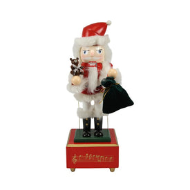 12" Red Musical and Animated Santa Claus Christmas Nutcracker