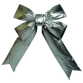 48" x 60" Silver Lame Indoor Commercial-Grade Christmas Bow