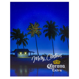 18.75" Motion-activated Musical Lighted Corona Christmas Wall Art