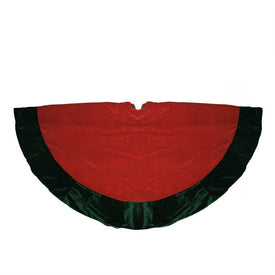 60" Red and Green Traditional Christmas Tree Skirt