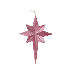 20" Pink Glittered Bethlehem Star Shatterproof Christmas Ornament