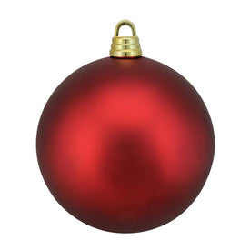 12" Matte Hot Red Shatterproof Ball Christmas Ornament