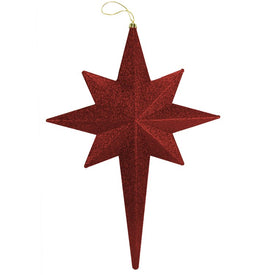 20" Burgundy Glittered Bethlehem Star Shatterproof Christmas Ornament