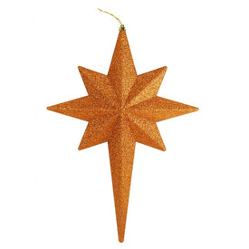 20" Burnt Orange Glittered Bethlehem Star Shatterproof Christmas Ornament