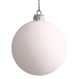 15.75" Matte White Shatterproof Ball Christmas Ornament