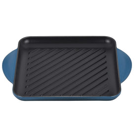 Signature 9.5" Cast Iron Square Skillet Grill - Deep Teal