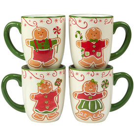 Holiday Magic Gingerbread Mugs Set of 4