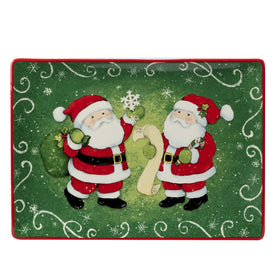 Holiday Magic Santa 14" x 10" Rectangular Platter