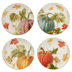 Sweet Autumn Harvest Dessert Plates Set of 4