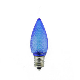 Replacement Faceted Transparent Blue LED C7 Christmas Bulbs Pack of 4