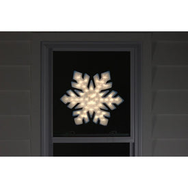 20" Lighted Snowflake Christmas Window Silhouette Decor