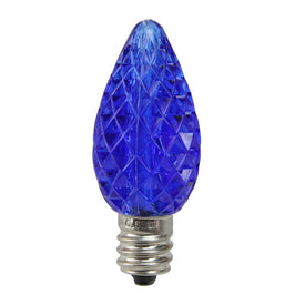 Replacement Faceted C7 LED Blue Christmas Bulbs Pack of 25