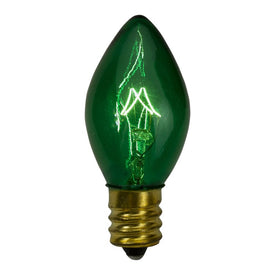 Replacement 4" Green C7 Transparent Christmas Bulbs Pack of 4