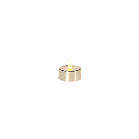 LED Lighted Battery-Operated Flicker Flame Gold Christmas Tealight Candles Pack of 4