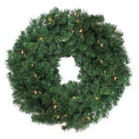 30" Pre-Lit Deluxe Windsor Pine Artificial Christmas Wreath - Clear Lights