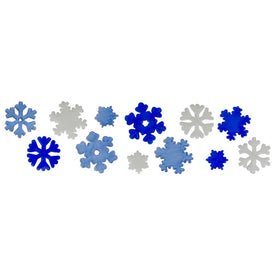 Blue and White Snowflake Gel Christmas Window Clings