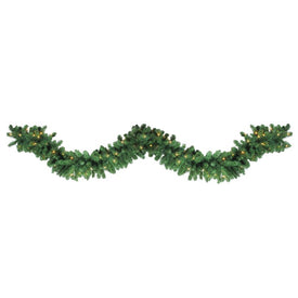 9' x 14" Pre-Lit Olympia Pine Artificial Christmas Garland - Warm White Lights
