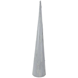 24" White and Gray Marbled Tabletop Christmas Tree