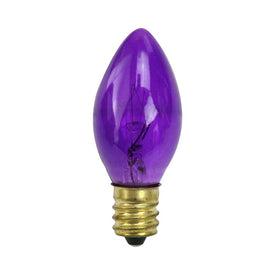 Replacement Transparent C7 Purple Christmas Bulbs Pack of 25